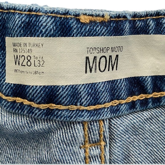 Topshop Moto High Waisted Mom Jean SZ 28 - Picture 8 of 10